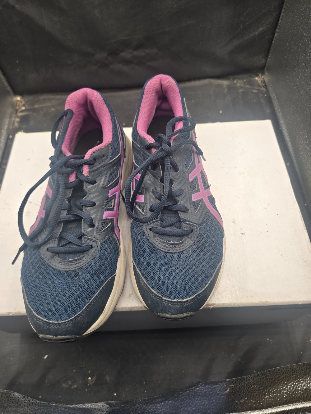 Asics Navy and Pink Men‎ Athletic Running Shoes